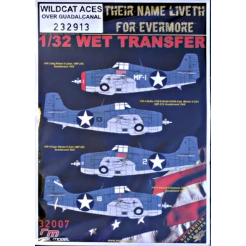 Plastikový model HGW 1/32 Wildcat Aces over Guadalcanal (wet transfer)