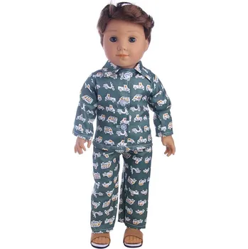 Pyžamo s autíčky pro American boy a Baby Born