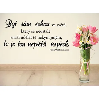 Samolepící dekorace Samolepky na zeď - Citát - Ralph Waldo Emerson - M (80 x 39 cm)