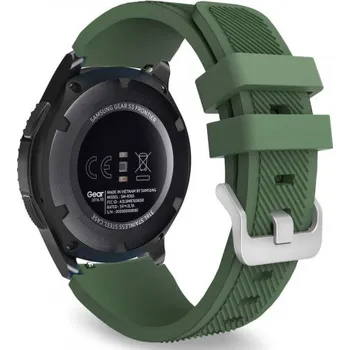 Řemínek na hodinky BSTRAP | BStrap Silicone Sport reminek na Samsung Gear S3, dark green (SSG006C07)