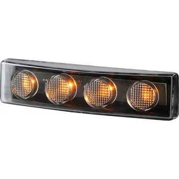 Směrový světlomet Svítilna 4-diodová, oranžová, 12/24V (kabel 2x0,75, - 0,3m)