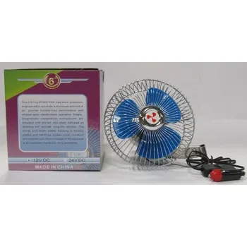 Domácí ventilátor Ventilátor 12V kovový 6", pevné uchycení