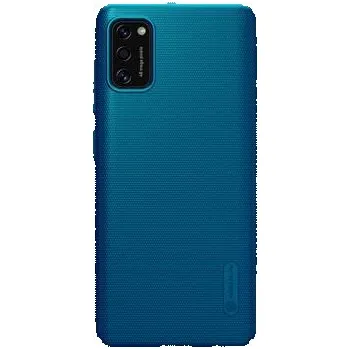 Pouzdro na mobilní telefon Nillkin Super Frosted Zadní Kryt pro Samsung Galaxy A41 Peacock Blue + sklo na displej