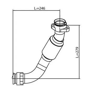 Trubka výfuková levá MB MERCEDES