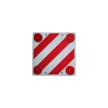 Tabule reflexní červeno bílá pro nadměrný náklad (500x550 mm), 4 odrazky, plastová (Německo, Evropa)