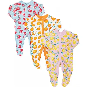 Kojenecký overall Sada 3 kojeneckých overalů ovoce Nutmeg Velikost: 50 (NB)