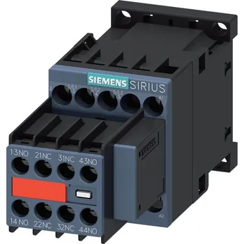 Stykač 3RT2015-1CP04-3MA0 stykač, AC-3, 7A/3kW/400V, 3pólový, AC 230V, 50/60Hz, 2 NO + 2 NC, šroubová svorka, Siemens