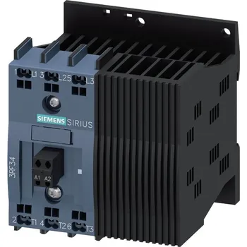 Stykač 3RF3416-2BB04 polovodičový stykač 3RF3, 3fázový AC53 16A 48-480V/24V DC2 řízené fáze, Siemens