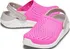 Dívčí pantofle Crocs Kids' LiteRide Clog Electric růžové/bílé 29,5