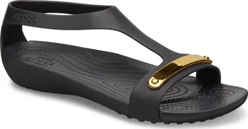 Dámské sandále Crocs Serena Metallic Bar Sdl W Gold/Black 206421-751
