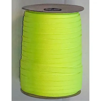 Materiál na výrobu šperku DAJPP Plochá polyesterová dutina šíře 12mm, 100m ozn.: TK-412 Barva: 1108 reflexní žlutá