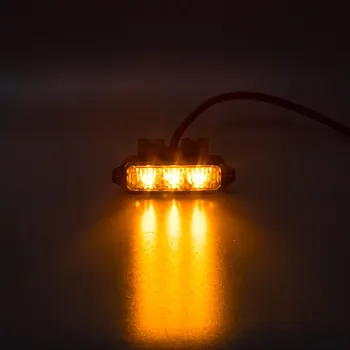 Autoelektronika MINI PREDATOR 3x1W LED, 12-24V, oranžový (kf003hd)