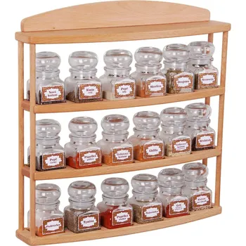 Kořenka Polička na kořenky 711 - polička s osmnácti skleněnými kořenkami