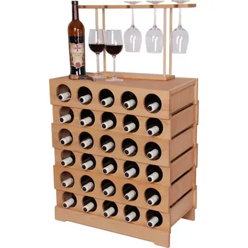 Chlazení Domácí vinotéka 653 - Dřevěná vinotéka na 30 lahví vína