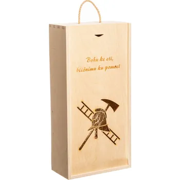 Dárková krabička Kazeta na 2 vína - motiv