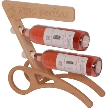 Stojan na víno Stojan na víno 625 - Dřevěný stojan na 2 lahve vína