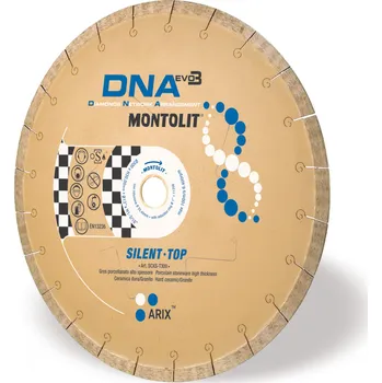 Brusný kotouč Brevetti Montolit SCXS-T300 SILENT-TOP, celoobvodový diamantový kotouč DNA na nejtvrdší keramiku, kámen a čedič