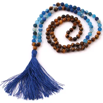 Mala tygří oko a modrý achát