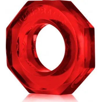 Erekční kroužek Oxballs Humpballs červený, elastický kroužek na penis