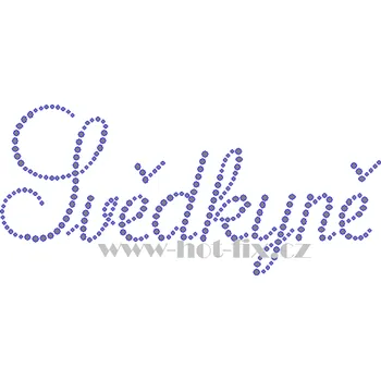 SVAT071 svědkyně - nažehlovací hot-fix kamínková aplikace, rozměry cca 17,4x7,9cm barva: kameny barva 101 Crystal /stříbrná