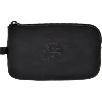 Peněženka Dámská velká kožená klíčenka 1039-A černá s kytičkou, HJP