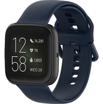 Příslušenství k chytrým hodinkám eses Silikonový řemínek pro Fitbit Versa - Velikost L, tmavě modrý
