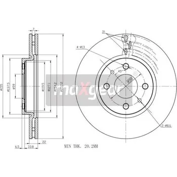 Brzdový kotouč Maxgear 19-0998