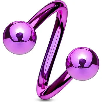 Piercing Šperky4U Piercing spirála fialová - SP1001A-12104