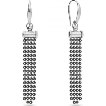 Náušnice Náušnice šedé se Swarovski Elements Milky Way KWTFM4SN Silver Night