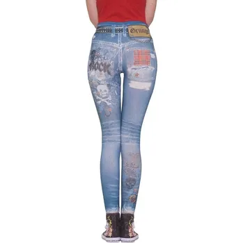 Karnevalový kostým Dámské legíny - Jeans, M/L