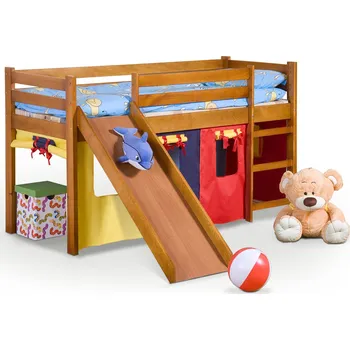 Dětská postel Recenze Halmar Nela/Neo Plus se skluzavkou 190 x 80 olše