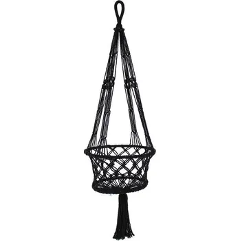 Stojan na květiny Černý provázkový závěs na květiny - Ø 29*100 cm