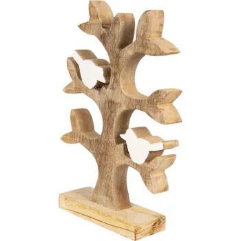 Dekorace dřevěný strom s ptáčky - 20*14*5 cm