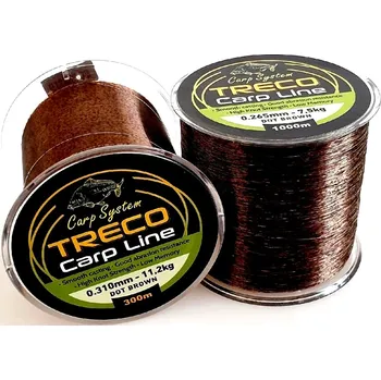 Vlasec Carp System Treco Carp Line Dot Brown 1000 m průměr: 0,335 mm/12,4 kg