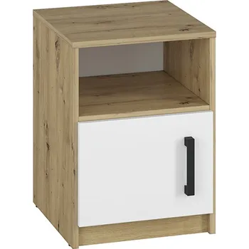 Noční stolek Stolek noční dub artisan/bílá alpská/antracit FINI 11