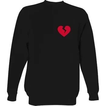 Pánská mikina Mikina bez kapuce Unisex s potiskem BROKEN HEART pánské