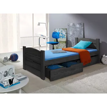 MebloBed Postel s úložným prostorem Róma 90x200 cm (Š 97 cm, D 208 cm, V 67 cm), Přírodní borovice, Přírodní borovice, bez matrací, bez zábranky