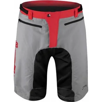 cyklistické kraťasy Force  MTB 11 s odnímatelnou vložkou světle šedé S