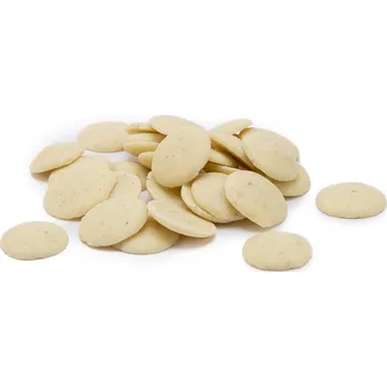 Čokoláda Manu cafe Čokoládové čočky Bílá čokoláda s kousky vanilky BIO 50 g