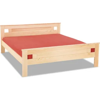 Postel Krajča Manželská postel z masivu Erika 180 x 220 cm Povrchová úprava dřeva: Bez nátěru, Druh dřeva: Borovice