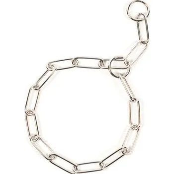 Obojek pro psa Obojek řetěz stahovací chrom dlouhá oka 55 cm