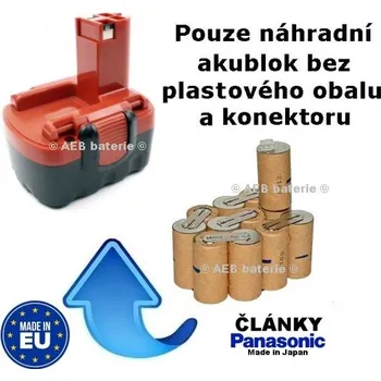 Baterie Bosch 14,4V 1900mAh Panasonic - originál články - akublok