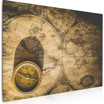 Obraz Malvis Obraz Kompas na mapě Velikost (šířka x výška): 75x50 cm