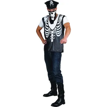 Karnevalový kostým Pánský kostým - Kostra Gangster, 56