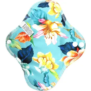 Menstruační vložka Breberky BIO Denní vložka (PUL) - Magnólie & přírodní bambusovo-biobavlněné froté