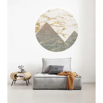 Fototapeta Kulatá samolepicí fototapeta Vzácné vrcholy D1-054 / kruhová vliesová foto tapeta Precious Peaks (ø 125 cm) kulaté fototapety Komar Dots