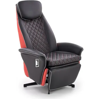 Křeslo Halmar Camaro černé/červené