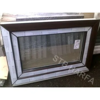 Okno 90x60 tmavý dub TROJSKLO