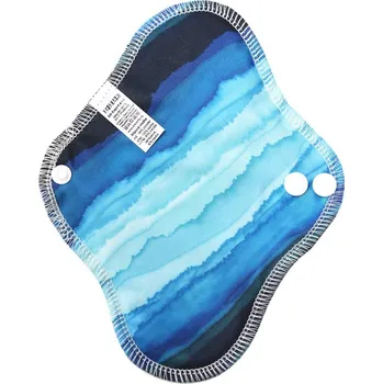 Breberky BIO Slipová vložka (PUL) - Modrá laguna & přírodní bambusovo-biobavlněné froté