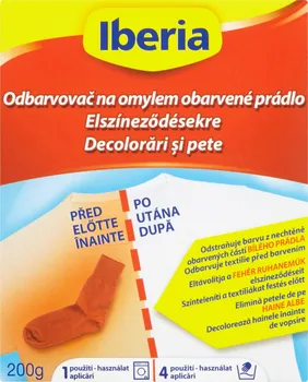 Odstraňovač skvrn Iberia odbarvovač na omylem obarvené prádlo 200 g